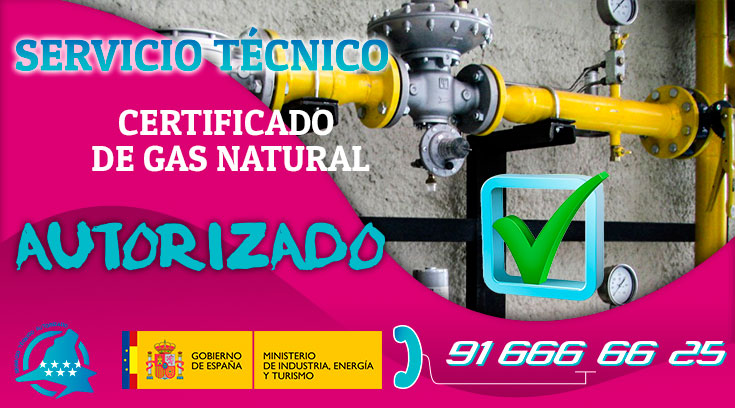 Certificado de gas natural en Boadilla del Monte