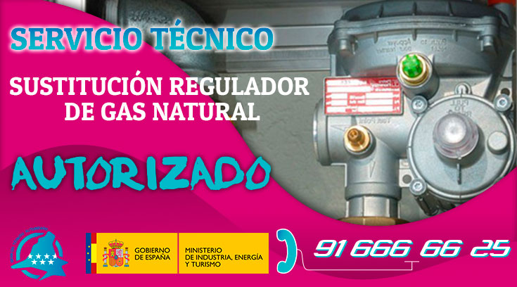 sustitución regulador de gas natural en Alcorcón